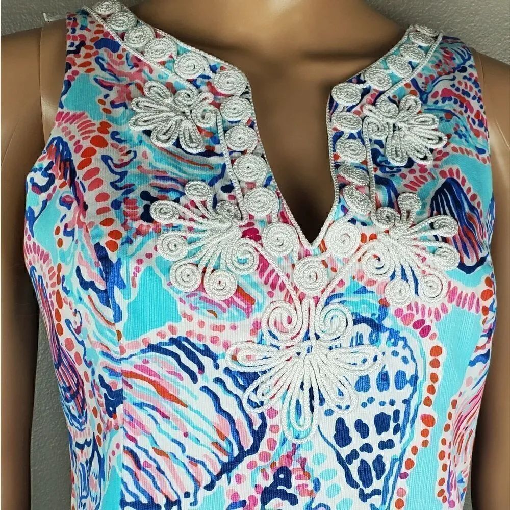 Lilly Pulitzer Blue & Pink Shell Dress - Picture 6 of 8